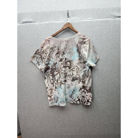 Womens 2X/22W-24W Appropriate Behavior Lightweight Abstract Print Top - Picture 4 of 4